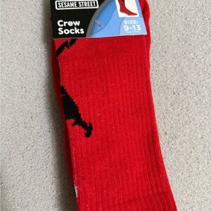 Sesame Street Elmo Red Crew Socks